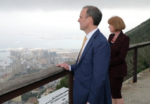 Dominic Raab and Wendy Morton in Gibraltar in March 2021